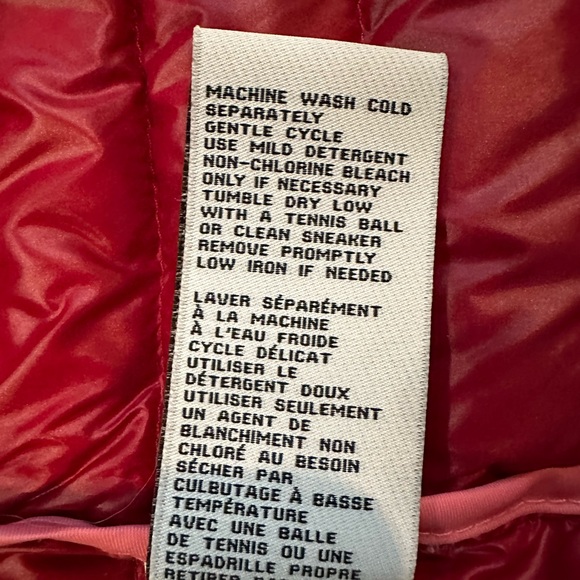 Kate Spade lightweight down packable red hooded puffer jacket Quilted down lined - Picture 8 of 9